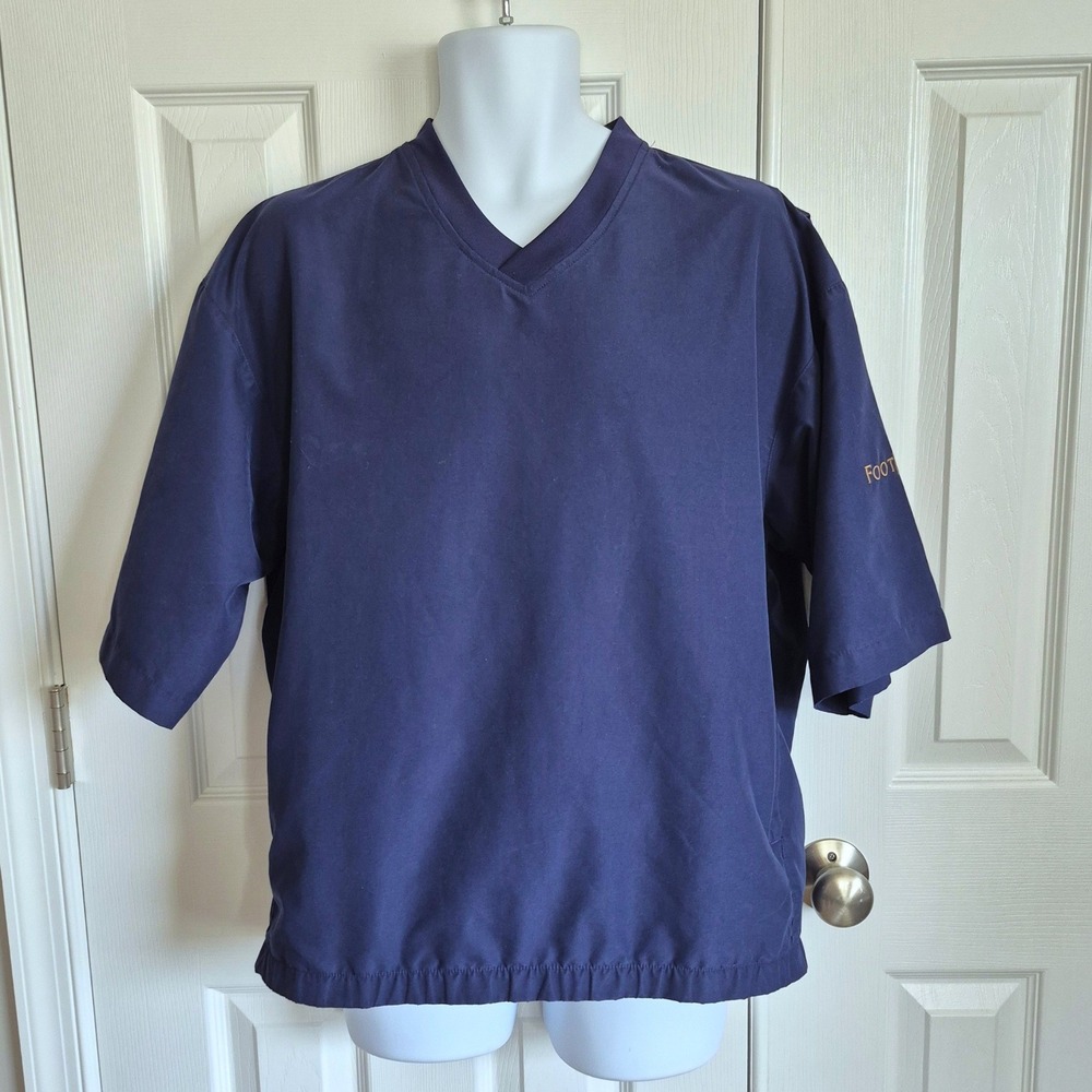 FootJoy short sleeve navy blue water resistant golf windbreaker men's medium